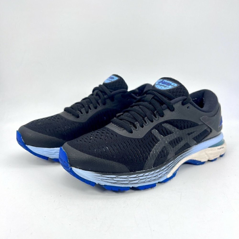 Asics Gel Kayano 25 Black Blue Athletic Running Women Shoes 1012A026 Size 6.5